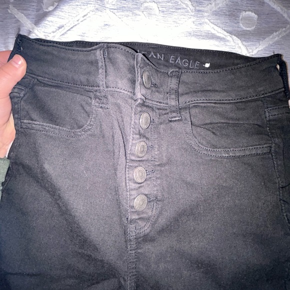 AE Black Super High-Rise Skinny Jeans - Picture 3 of 5